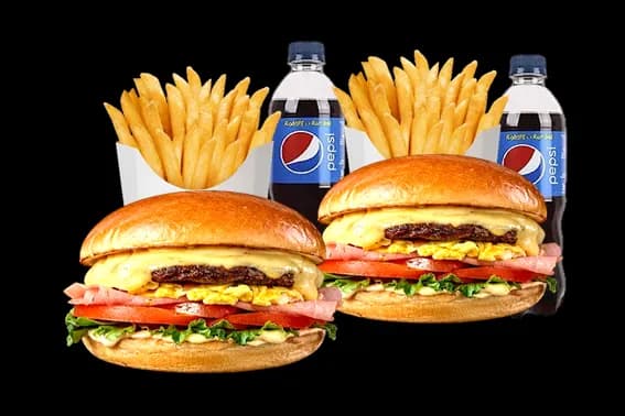 Patio Promo - 2 Completas + papas + 2 bebidas